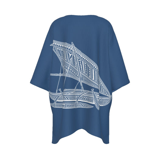 Va'a Tatau Tunic Tee Blue