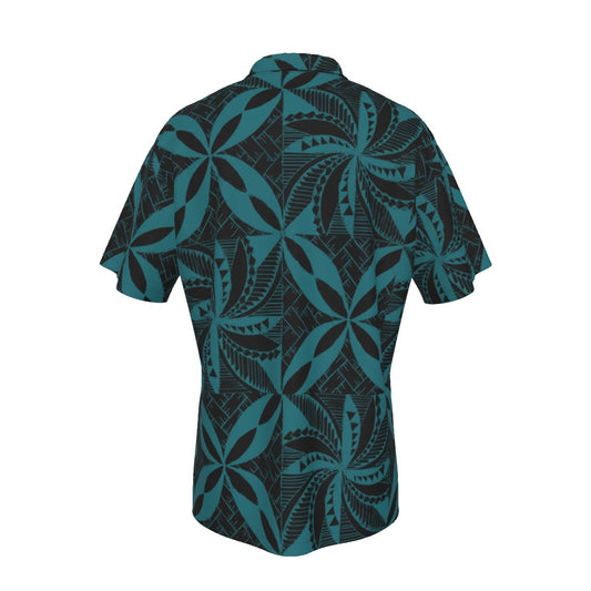 Tapa Men's Aloha Shirt Blue